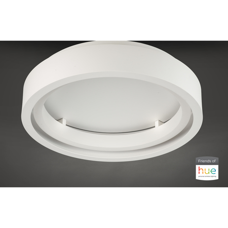 Et2 iCorona 1-Light 23.5" Wide Matte White Flush Mount Light E35001-MW